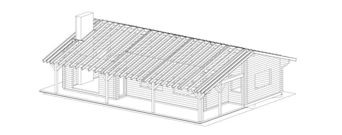 Figura 1: Casa de troncos (Rusticasa, 2022)